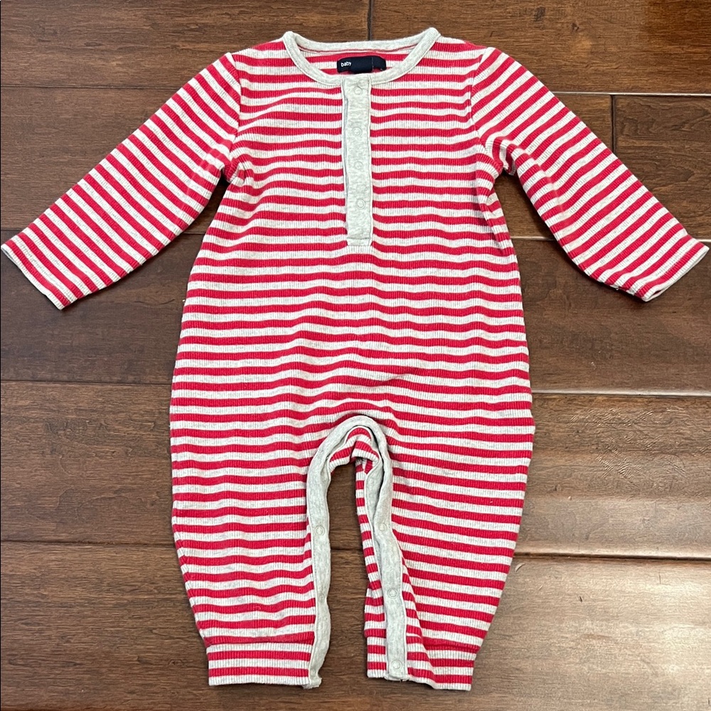 GAP Red and White Striped Kids Footie